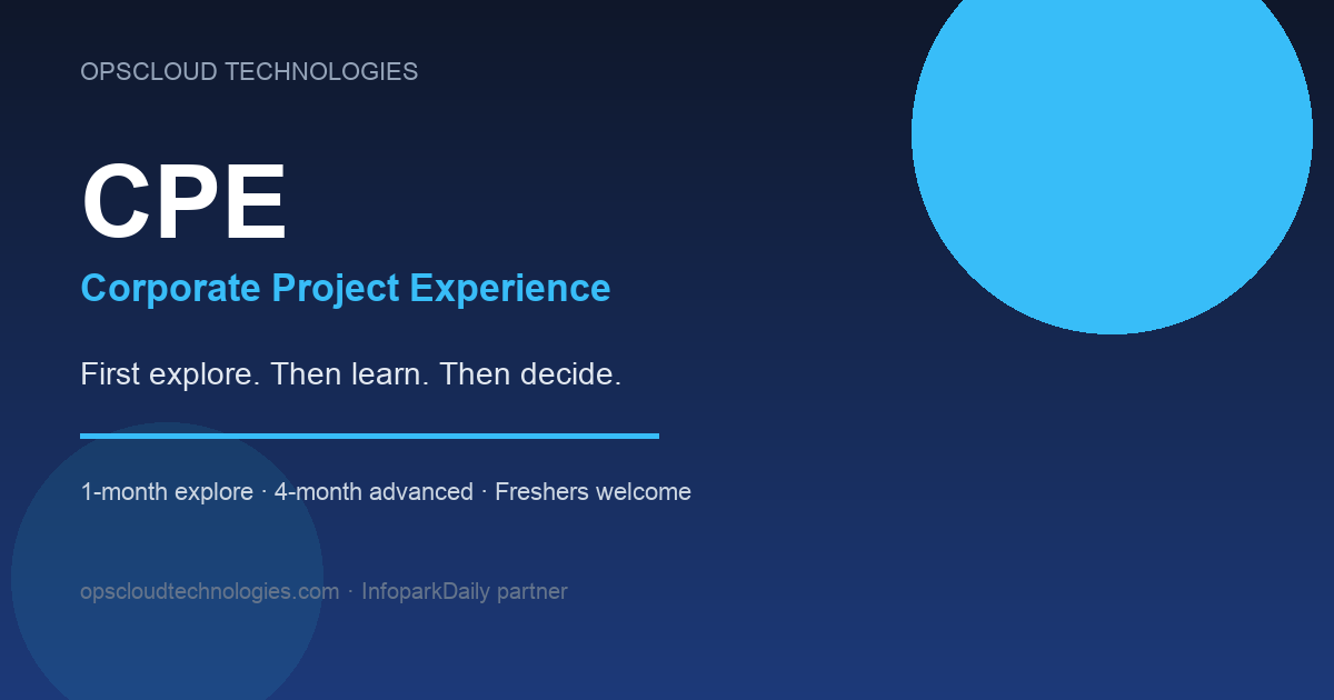 CPE Corporate Project Experience by Opscloud Technologies